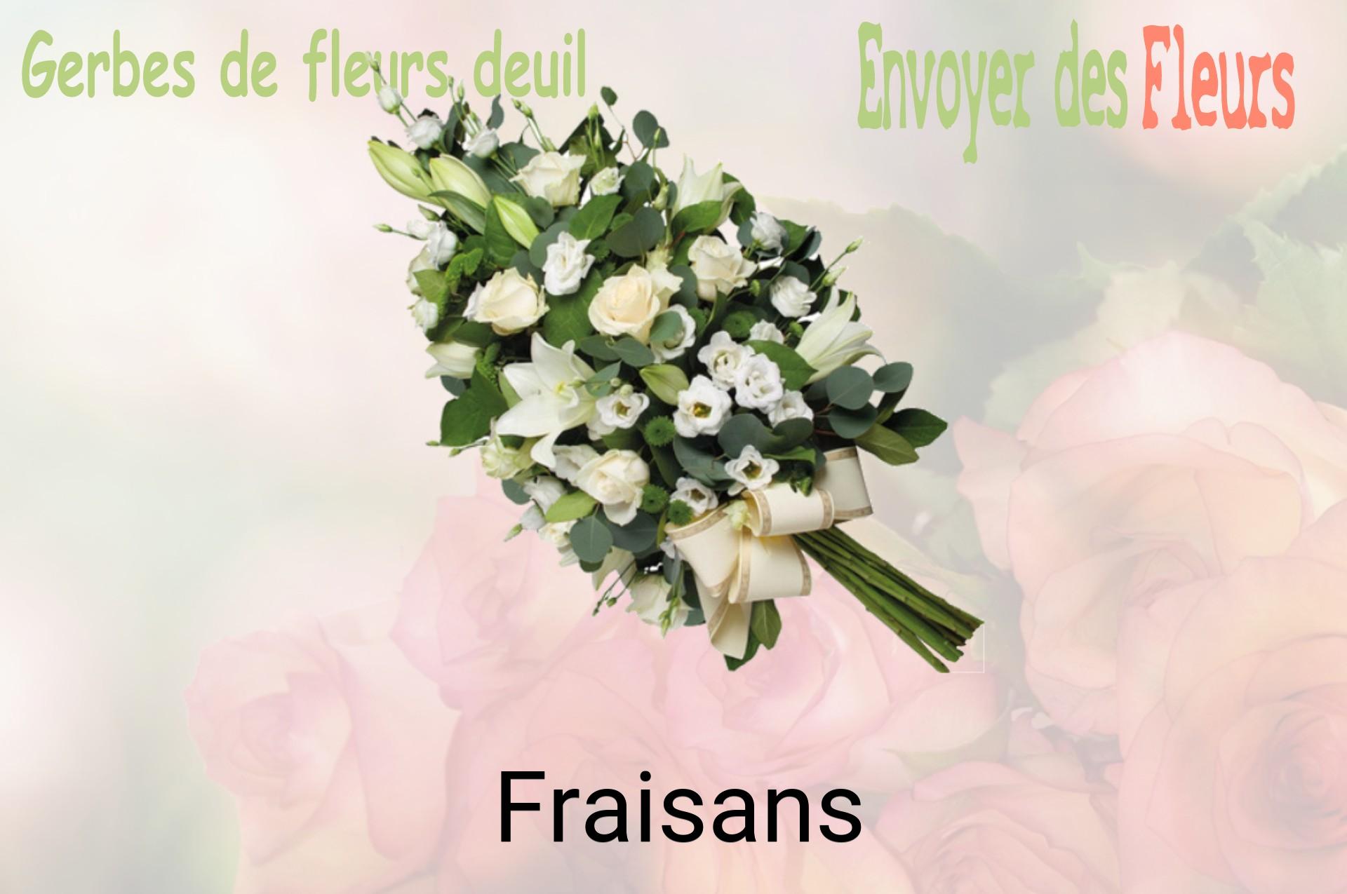Gerbe de fleurs de deuil livrée à Fraisans
